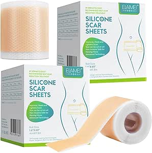 Emille Beauty 2PCS Silicone Scar Sheets