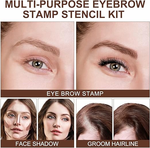 ELAIMEI Eyebrow Stamp Stencil Kit
