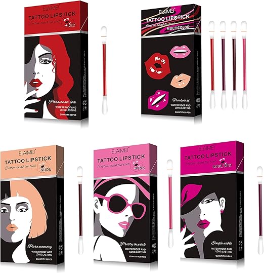 Tattoo Lipstick Cotton Swab 20pcs