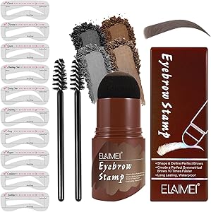 ELAIMEI Eyebrow Stamp Stencil Kit